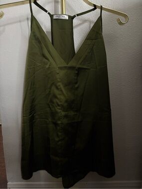 Olive Green V-Neck top